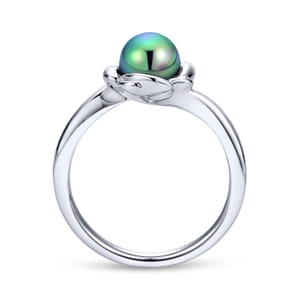 Gabriel & Co.  Swirling Cultured Black Pearl Ring