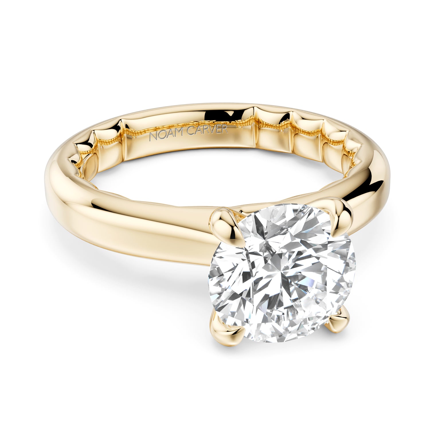 Noam Carver 14K Yellow Gold Luna High Polish Cigar Engagement Ring