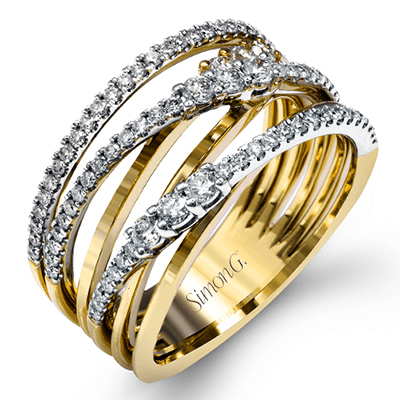 Simon G. 18K Rose Gold Multi-Layer Diamond Ring