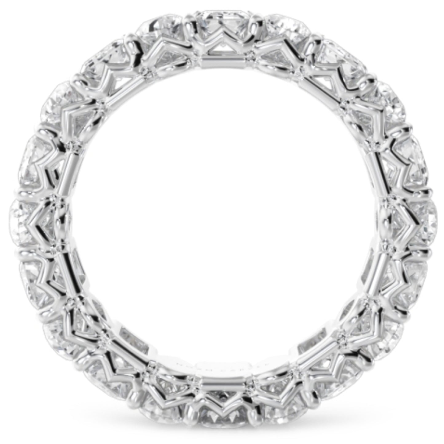 Noam Carver White Gold North-South Lab-Grown Pear & Emerald Cut Diamond Eternity Band
