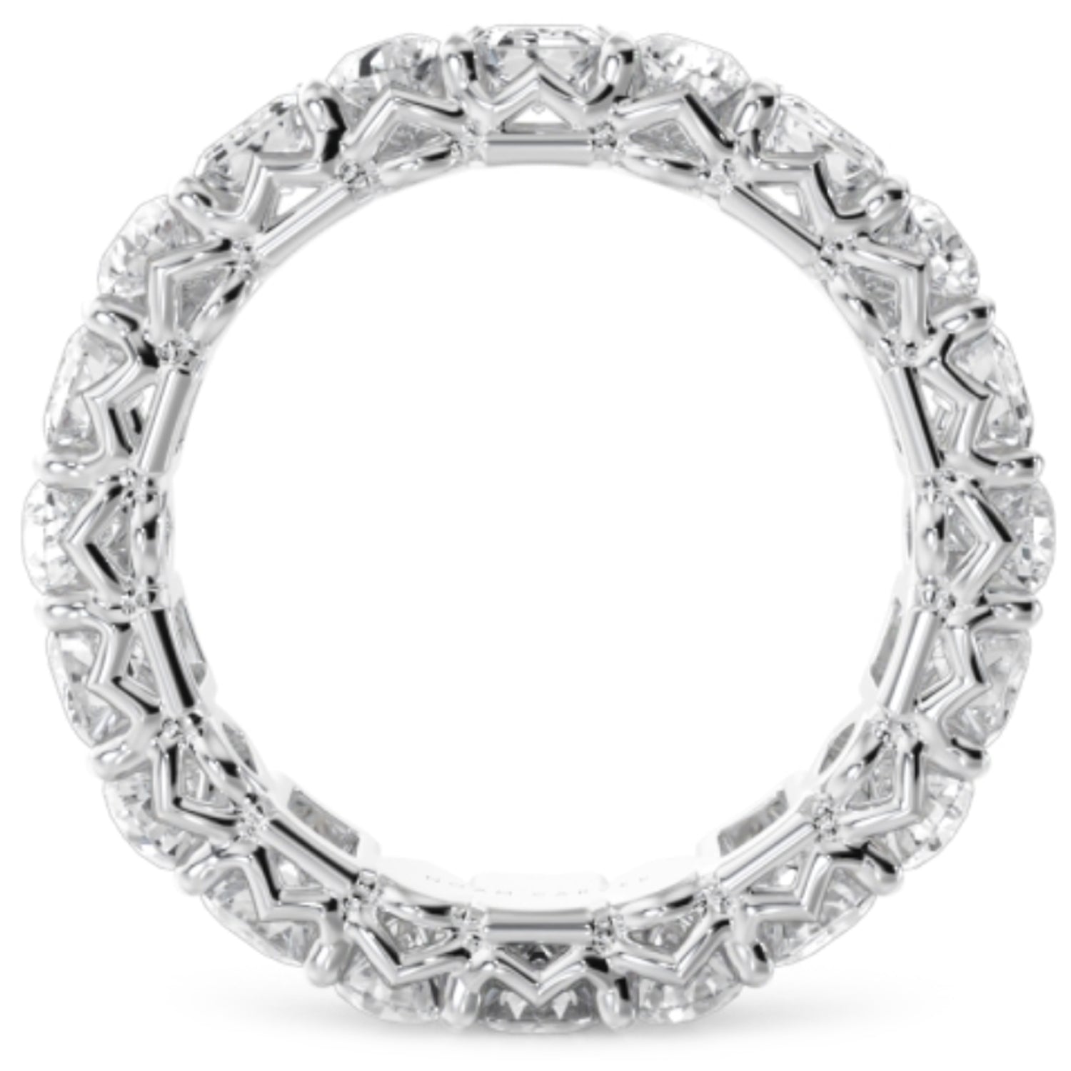 Noam Carver White Gold North-South Lab-Grown Pear & Emerald Cut Diamond Eternity Band