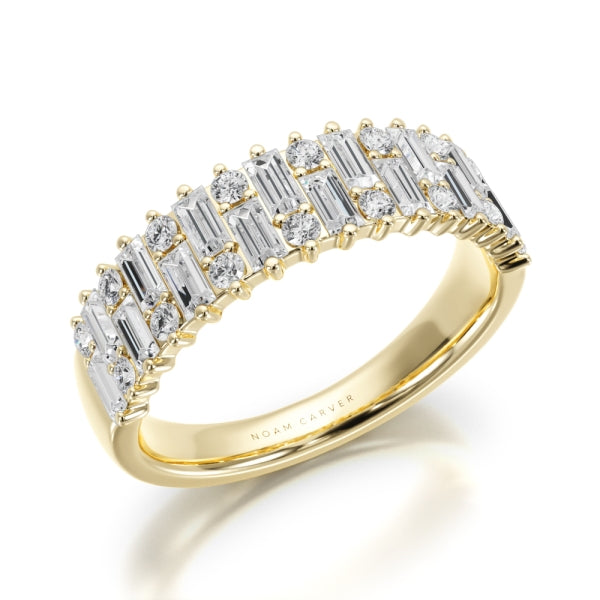Noam Carver 14K Yellow Gold Lab-Grown Diamond Baguette Semi-Eternity Band