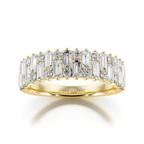 Noam Carver 14K Yellow Gold Lab-Grown Diamond Baguette Semi-Eternity Band