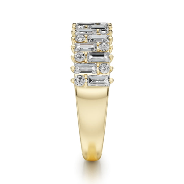 Noam Carver 14K Yellow Gold Lab-Grown Diamond Baguette Semi-Eternity Band