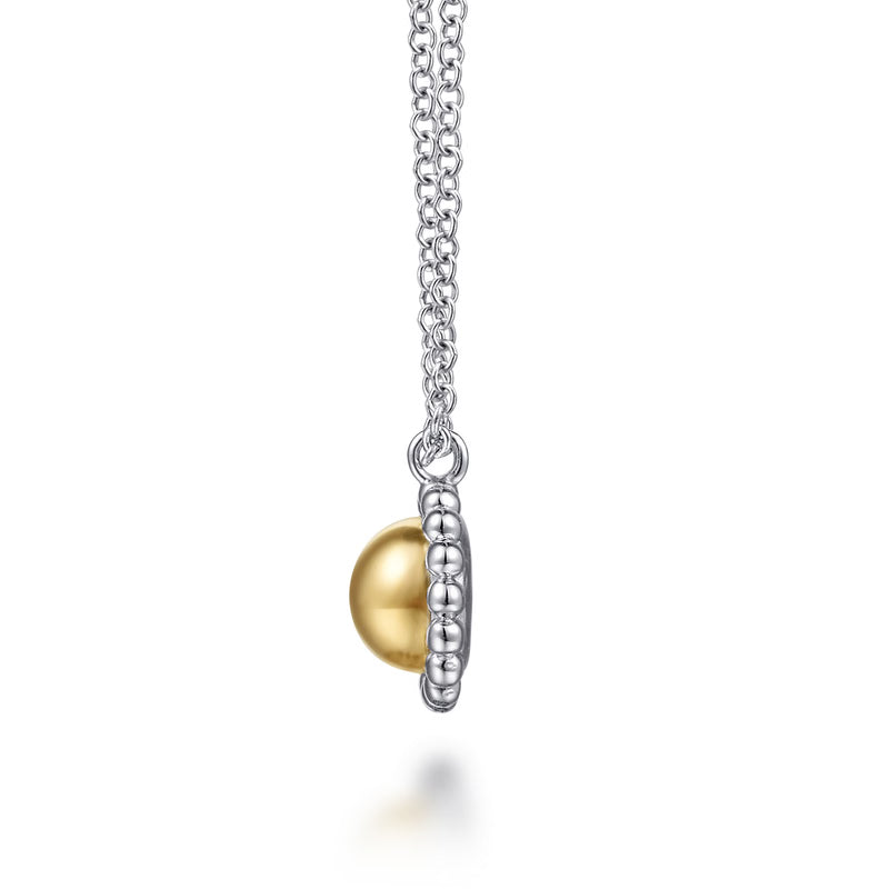 Gabriel & Co. Bujukan Two-Tone Pendant Necklace in 14K Yellow Gold & Sterling Silver Right