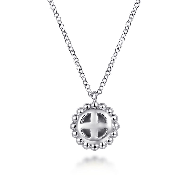 Gabriel & Co. Bujukan Two-Tone Pendant Necklace in 14K Yellow Gold & Sterling Silver Back 