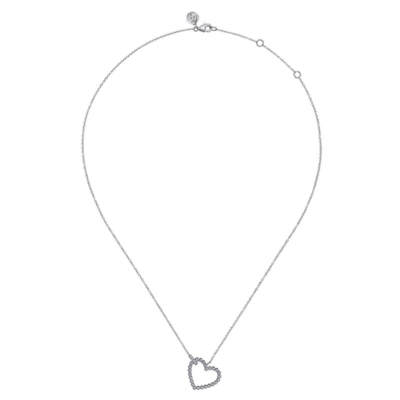 Gabriel & Co. Bujukan Diamond Heart Pendant Necklace in Sterling Silver | 0.02 CTW Diamonds | Ben Garelick Jewelers
