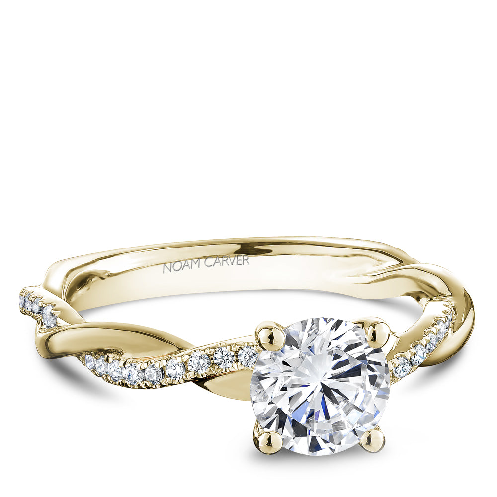 Noam Carver Round Cut Twist Diamond Engagement Ring