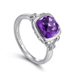 Load image into Gallery viewer, Gabriel &amp; Co. Sterling Silver Cushion Shaped Gemstone Ring
