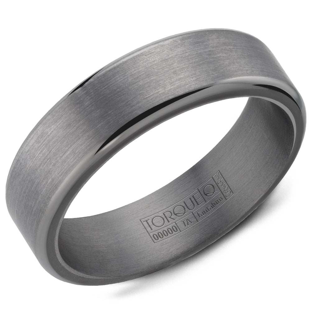 CrownRing Tantalum 6mm Satin Finish Wedding Band