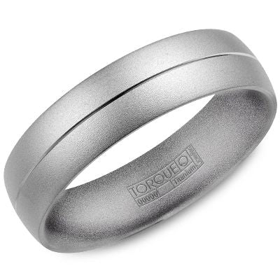 CrownRing 6MM Titanium Sandblast Finish Wedding Band