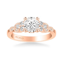 Load image into Gallery viewer, Artcarved &quot;Adeline&quot; Diamond Engagement Ring Featuring Leaf Carved Detailing
