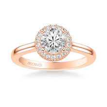 Load image into Gallery viewer, Artcarved &quot;Allison&quot; Halo High Polish Shank Diamond Engagement Ring
