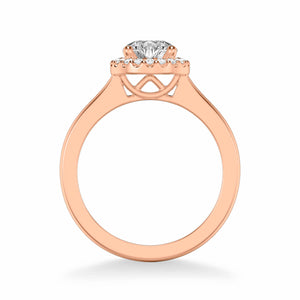 Artcarved "Allison" Halo High Polish Shank Diamond Engagement Ring