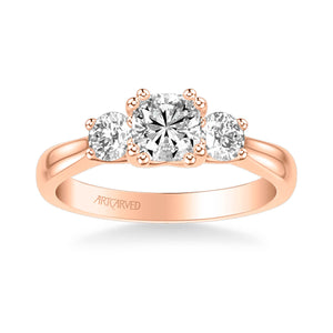 Artcarved "Amanda" Three Stone Diamond Engagement Ring