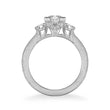 Load image into Gallery viewer, Artcarved &quot;Anabelle&quot; Three Stone Diamond Engagement Ring Featuring Engraved Shank
