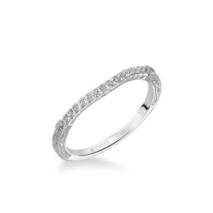 Artcarved "Angelina" Diamond Wedding Band Featuring Engraving Details