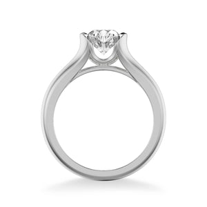 Artcarved "April" Half Bezel Set Diamond Engagement Ring