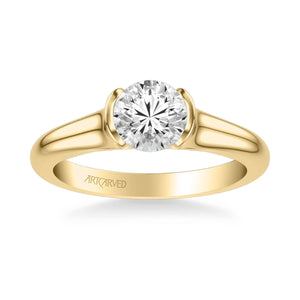 Artcarved "April" Half Bezel Set Diamond Engagement Ring