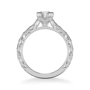Artcarved "Bernadette" Engraved Engagement Ring