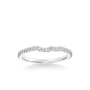 Artcarved "Bluebelle" Shared Prong Curved Diamond Wedding Band