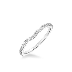 Artcarved "Bluebelle" Shared Prong Curved Diamond Wedding Band