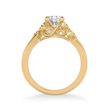 Load image into Gallery viewer, Artcarved &quot;Corinne&quot; Diamond Engagement Ring Featuring Floral Carving Details
