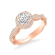 Load image into Gallery viewer, Artcarved &quot;Gianna&quot; Twist Shank Halo Diamond Engagement Ring
