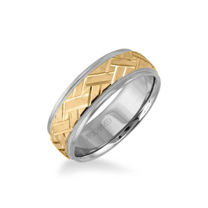 Artcarved "Intrigue" Crosshatch Wedding Band with Rolled Edges