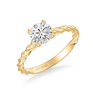 Artcarved "Joanna" Solitaire Rope Twist Diamond Engagement Ring