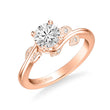 Load image into Gallery viewer, Artcarved &quot;Lilac&quot; Diamond Engagement Ring Featuring Leaf Carved Detailing
