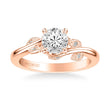 Load image into Gallery viewer, Artcarved &quot;Lilac&quot; Diamond Engagement Ring Featuring Leaf Carved Detailing
