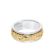 Load image into Gallery viewer, Artcarved &quot;Lyric&quot; Two Tone Engraved Wedding Band
