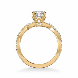 Artcarved "Madeleine" Petite Twist Diamond Engagement Ring