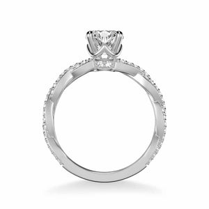 Artcarved "Madeleine" Petite Twist Diamond Engagement Ring