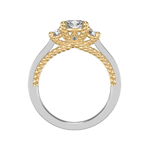 Artcarved "Marlow" Contemporary Three Stone Diamond Engagement Ring