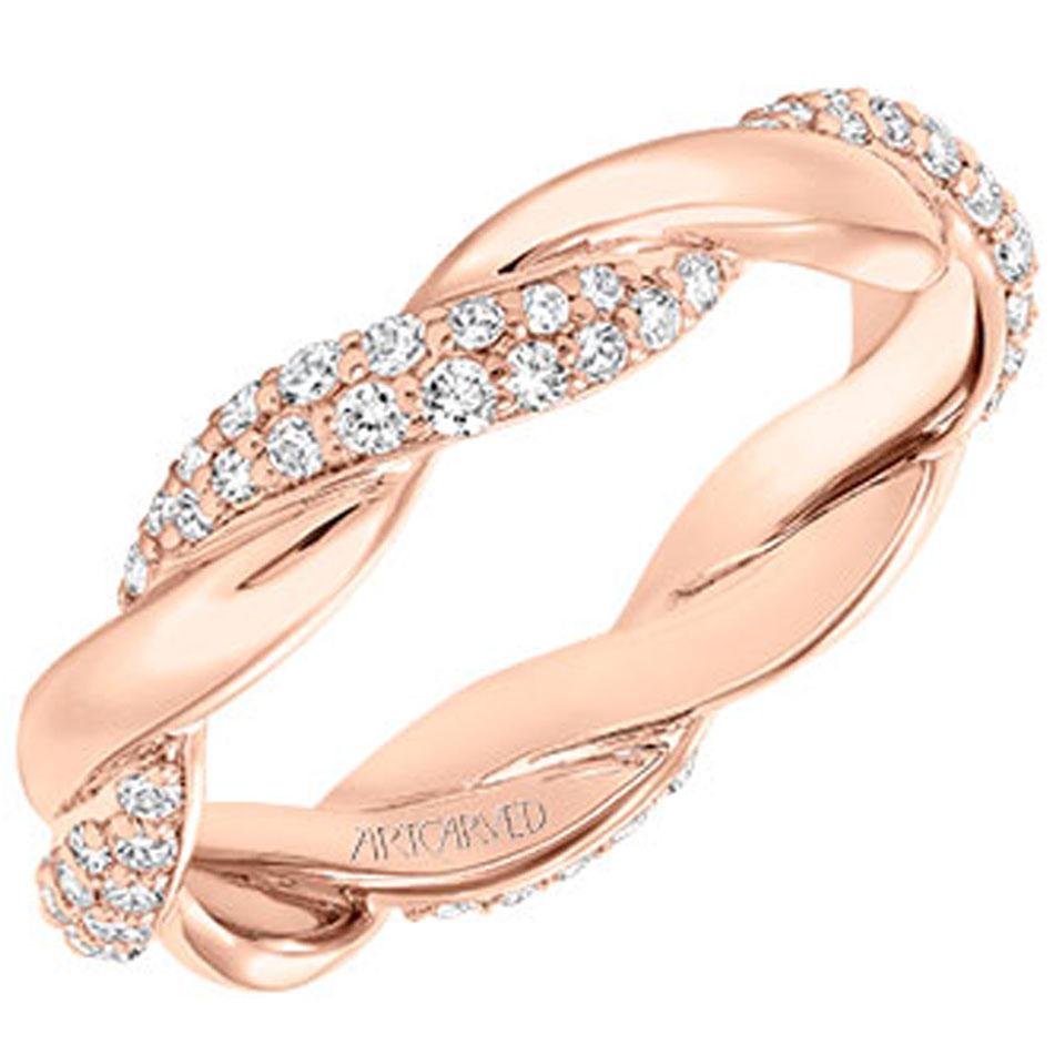 Artcarved Pave Diamond Twist Wedding Ring