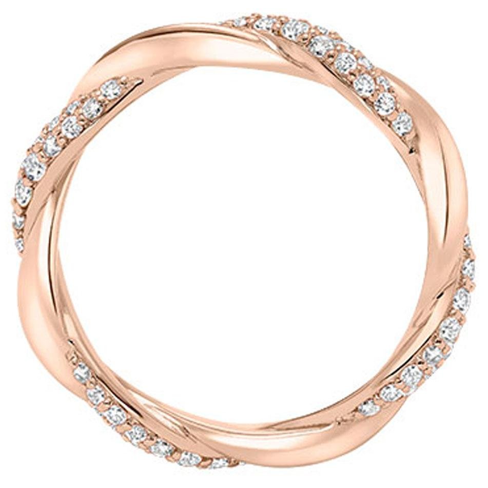 Artcarved Pave Diamond Twist Wedding Ring