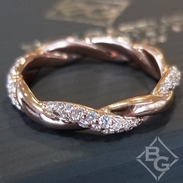 Artcarved Pave Diamond Twist Wedding Ring