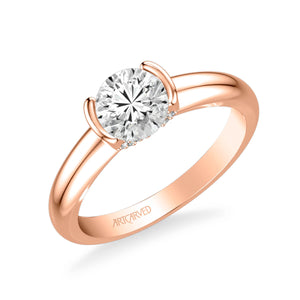Artcarved "Rachel" Half Bezel Diamond Engagement Ring