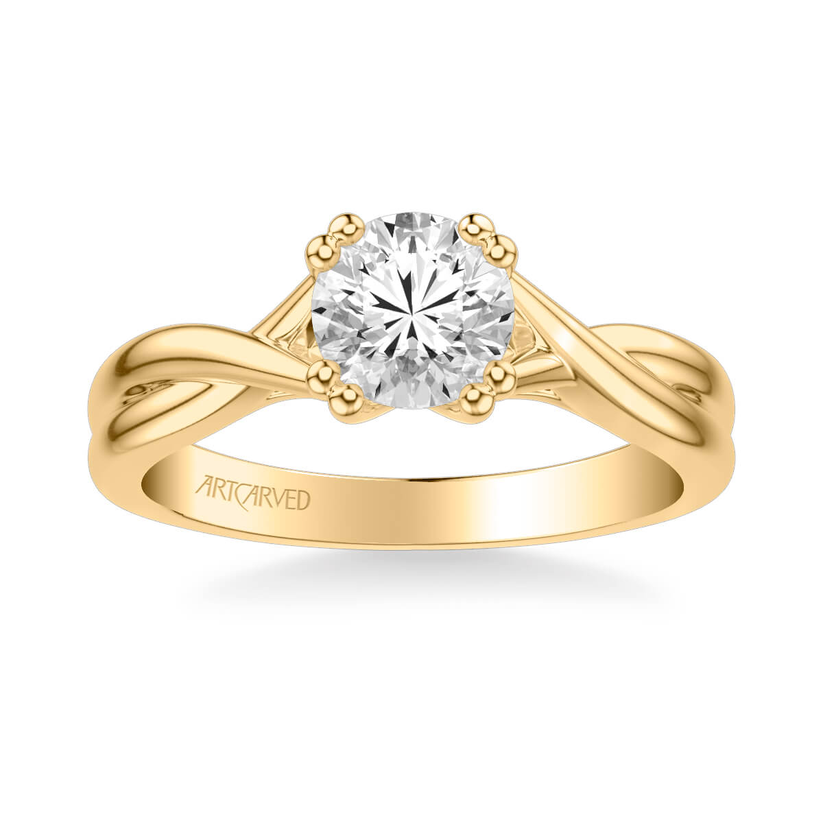 Artcarved "Solitude" Twist Diamond Engagement Ring