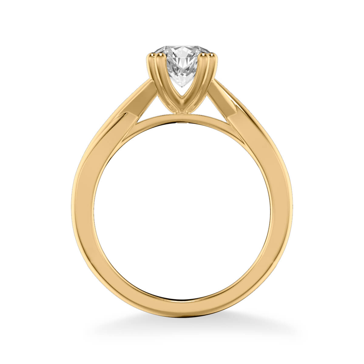 Artcarved "Solitude" Twist Diamond Engagement Ring