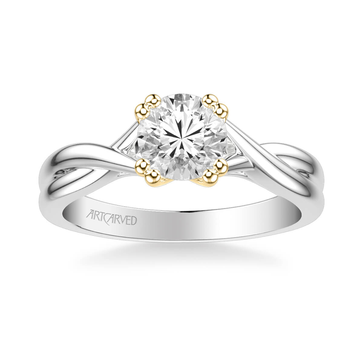 Artcarved "Solitude" Twist Diamond Engagement Ring