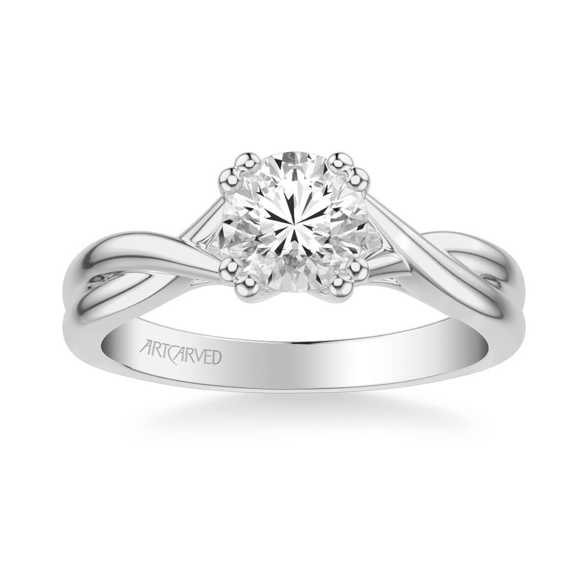 Artcarved "Solitude" Twist Diamond Engagement Ring