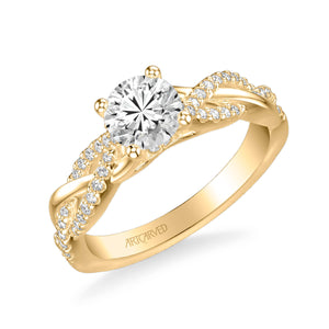 Artcarved "Virginia" Intertwining Twist Diamond Engagement Ring