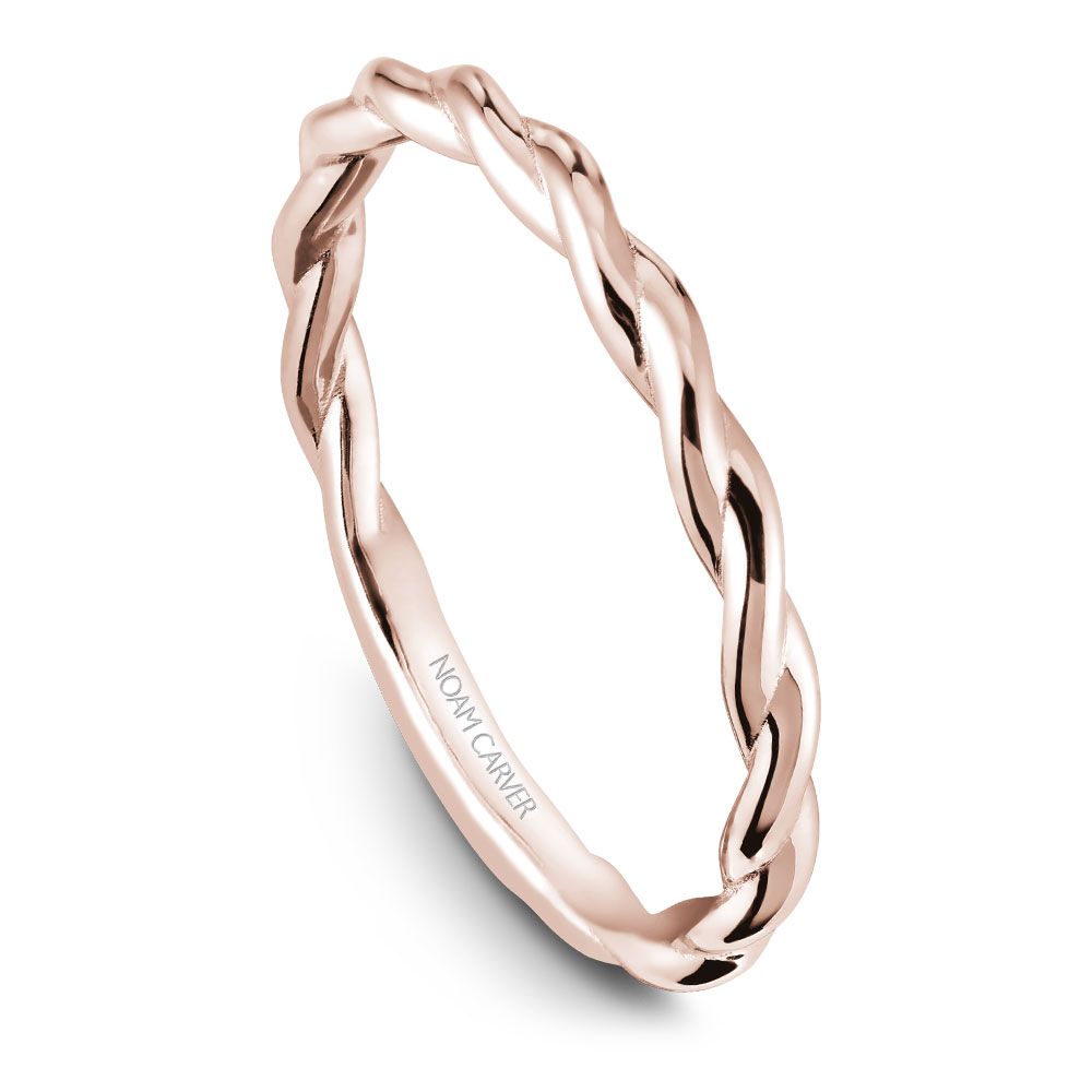Noam Carver Rose Gold High Polish Twist Wedding Band