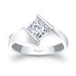 Load image into Gallery viewer, Barkev&#39;s Bypass Channel Set Solitaire Princess Cut Diamond Engagement Ring
