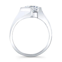 Load image into Gallery viewer, Barkev&#39;s Bypass Channel Set Solitaire Princess Cut Diamond Engagement Ring
