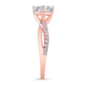Barkev's Bypass Twist Prong Set Diamond Engagement Ring