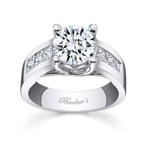 Barkev's Cathedral Large Center Channel Set Engagement Ring